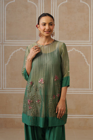 Vaidehi Forest Green Shirt Co-ord Set