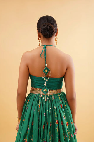 Green Ruhani Lehenga