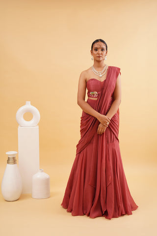 Drape Rust Saree