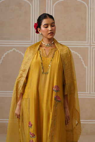 Zareen Sunflower Yellow Kurta Co-ord Set