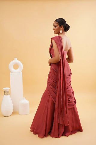 Drape Rust Saree