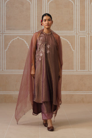 Afsana Muted Berry Shirt Co-ord Set