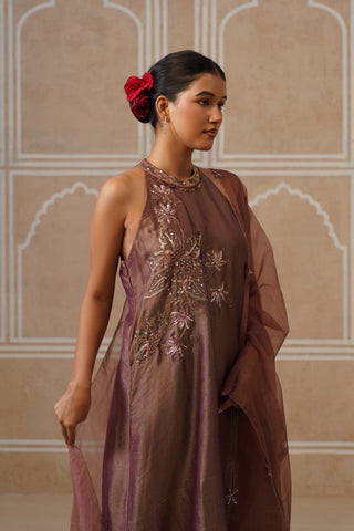 Afsana Muted Berry Shirt Co-ord Set