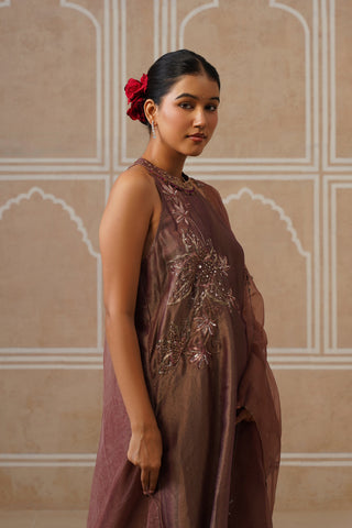 Afsana Muted Berry Shirt Co-ord Set