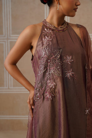 Afsana Muted Berry Shirt Co-ord Set
