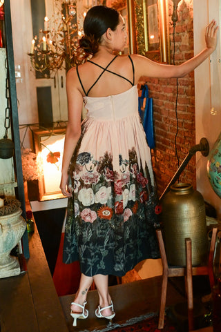 Peach Forest Crump Midi Dress