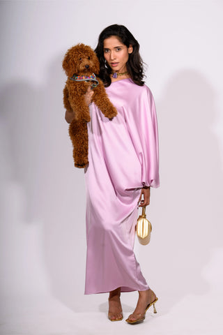 Rosé Aura One Shoulder Dress