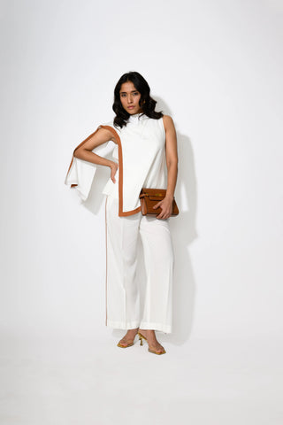 Sienna-Edged Asymmetric Co-ord Set