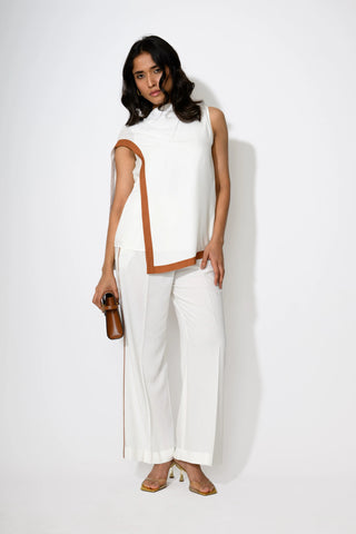 Sienna-Edged Asymmetric Co-ord Set