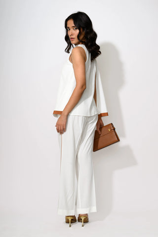 Sienna-Edged Asymmetric Co-ord Set