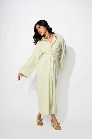 Elara Sculpted Shirt Dress