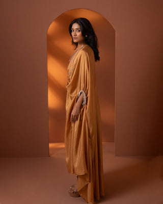 Silk Dress And Draped Jacket Set