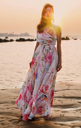 Blush Garden Off-Shoulder Dress