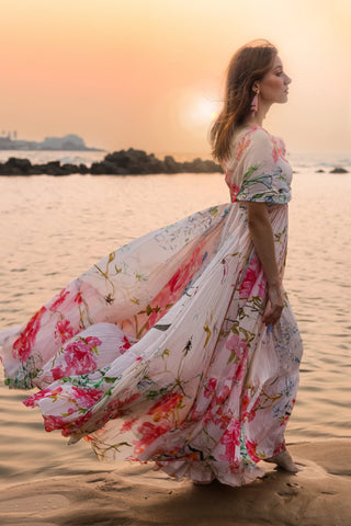 Blush Garden Off-Shoulder Dress