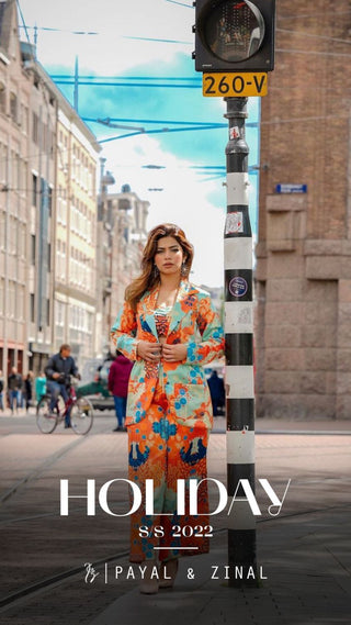 Nagma Mirajkar In Ocean print bustier blazer and pants