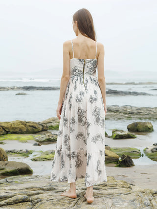 Crimson Noir Blossom Dress