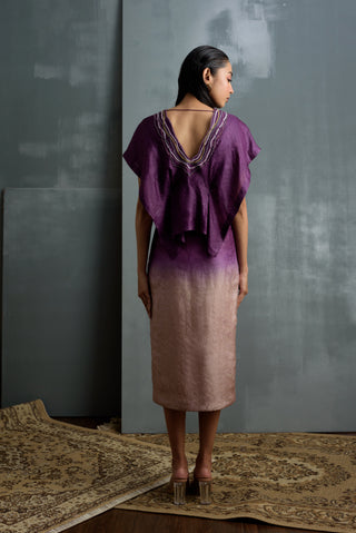 Silk Hand Embroidered Skirt Set