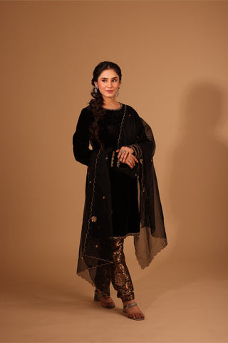 Banarasi Brocade Velvet Suit