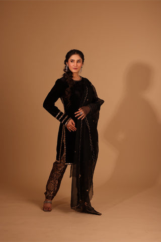 Banarasi Brocade Velvet Suit