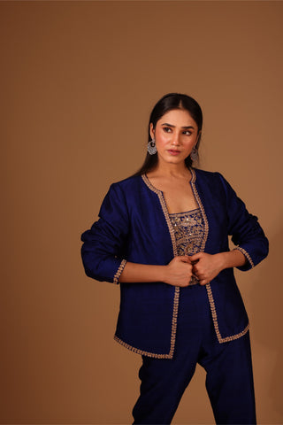 Raw Silk Blazer Set