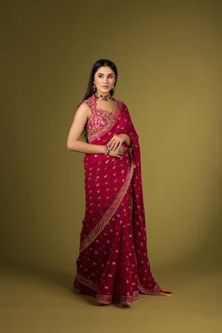 Rani Pink Saree