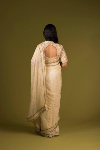 Off White Victoria Saree