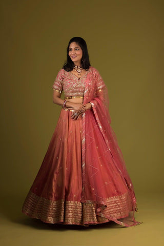 Pearl Zarkan Embroidered Lehenga