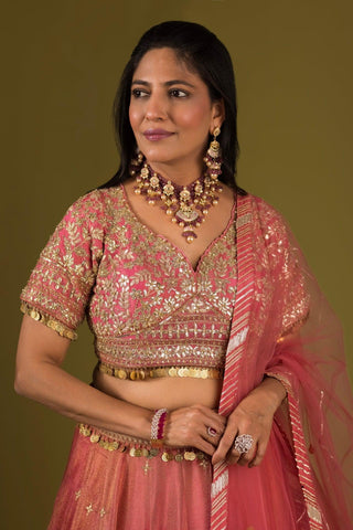 Pearl Zarkan Embroidered Lehenga