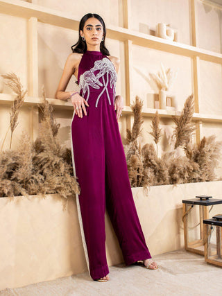 Flower Embroidered Jumpsuit