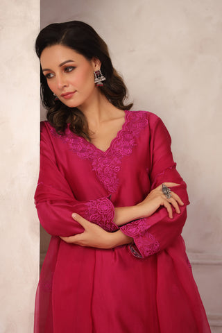 Floral Chanderi Suit Set