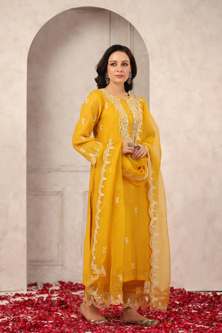 Sunflower Chanderi Suit Set