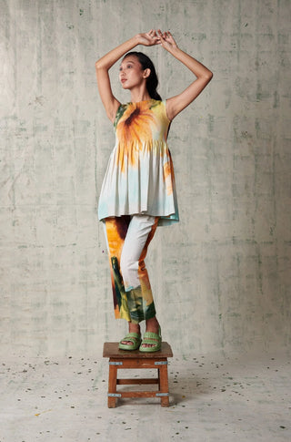 Sunflower Shirring Co-ord Set