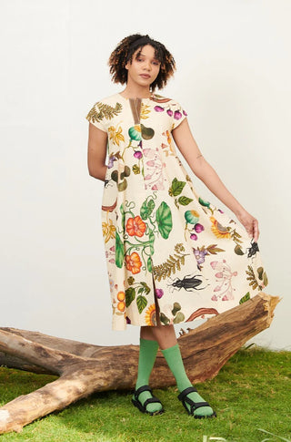 Grandma Print A-line Dress