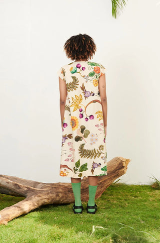 Grandma Print A-line Dress
