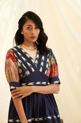Poppy Bloom Stripe Dress