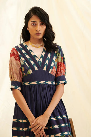 Poppy Bloom Stripe Dress