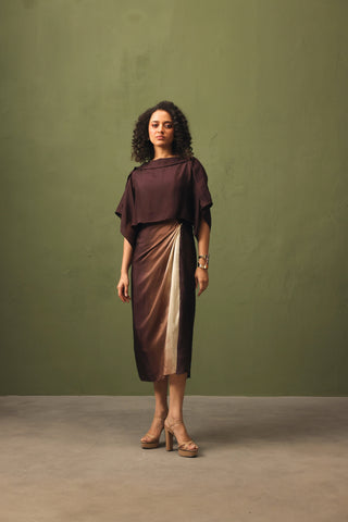 Silk Ombre Tie Up Dress