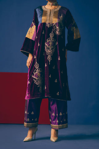 Jamuni Snowflake Velvet Suit