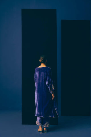 Chandrakala Royal Velvet Kurta Set