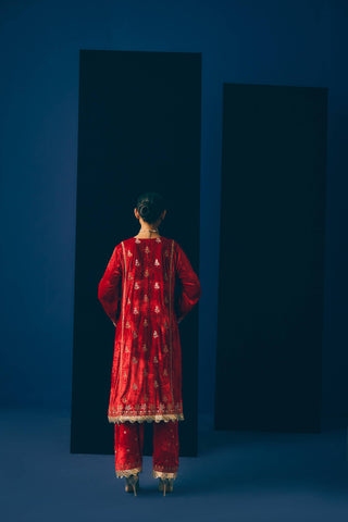 Rouge Velvet Kurta Set