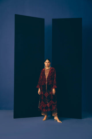 Rangrez Silk Trench Set