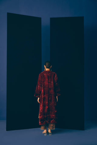 Rangrez Silk Trench Set