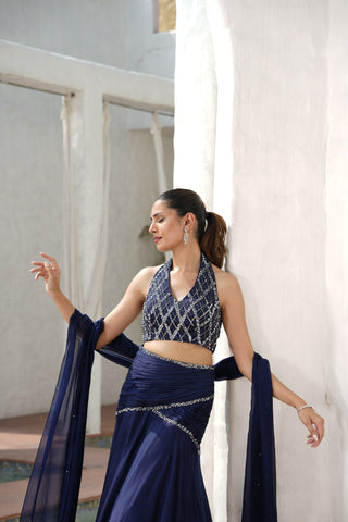 Saanj Halter Neck Lehenga