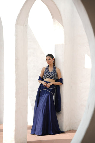 Saanj Halter Neck Lehenga