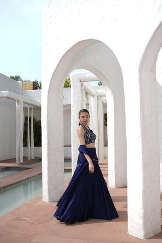 Saanj Halter Neck Lehenga
