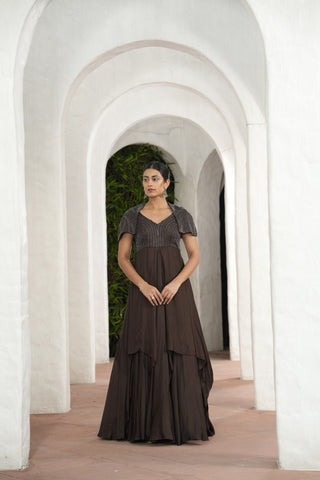 Nazaakat Cape Gown