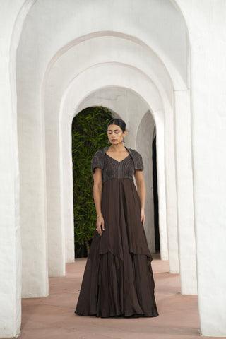 Nazaakat Cape Gown