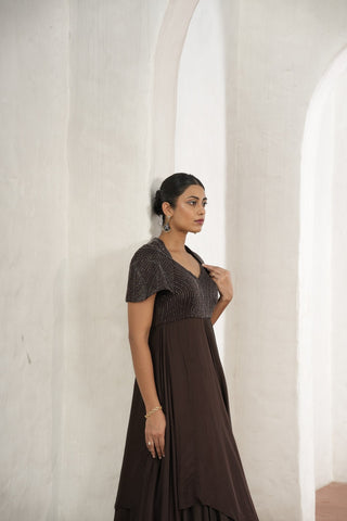 Nazaakat Cape Gown