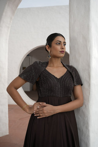 Nazaakat Cape Gown