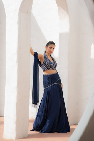Saanj Halter Neck Lehenga
